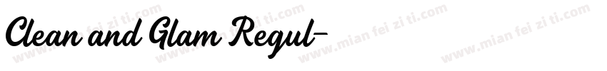 Clean and Glam Regul字体转换